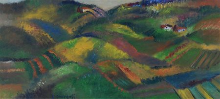 OMICCIOLI GIOVANNI Roma 25/02/1907 - Roma 01/03/1975Serravalle, 1960olio su...