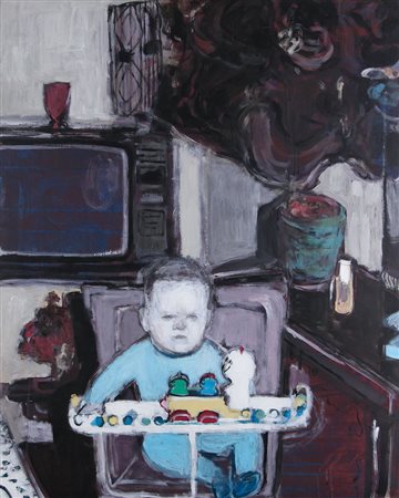 BERGAMASCO MATTEO Milano 1982Gattino di plastica I, 2003olio su tela cm....