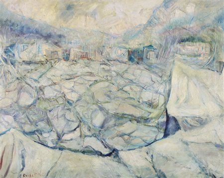 DALEFFE FRANCO Cologno al Serio (Bg) 1933Veduta, Brianza sotto la neve,...