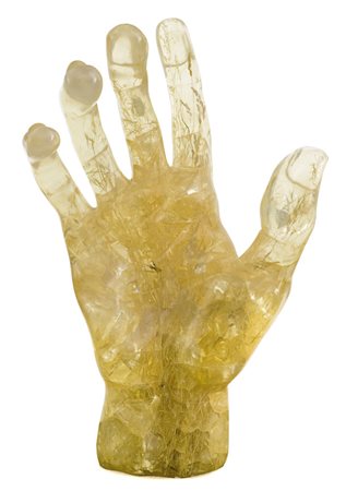 GIRAUDON PIERRE 1923Manoscultura in perspex craclé con inclusioni varie cm....