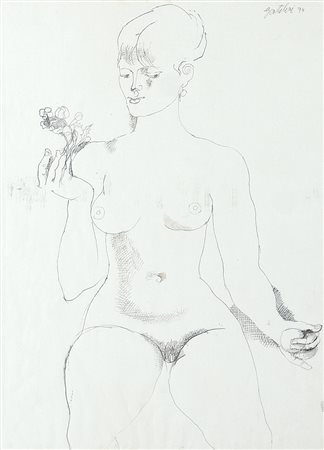 GENTILINI FRANCO Faenza (Ra) 04/08/1909 - Roma 05/04/1981Ragazza con fiore e...