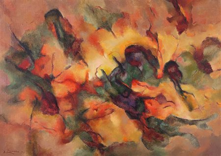 LANARO DINO Malo (VI) 1909 - Milano 1998Autunno sul vigneto, 1970olio su tela...