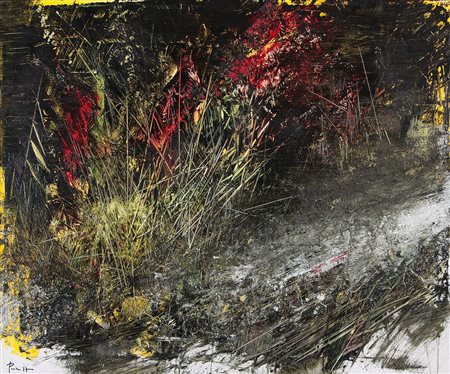 PEDRETTI ANTONIO Gavirate 03/02/1950Fioritoolio su tela cm. 90x110, firma in...