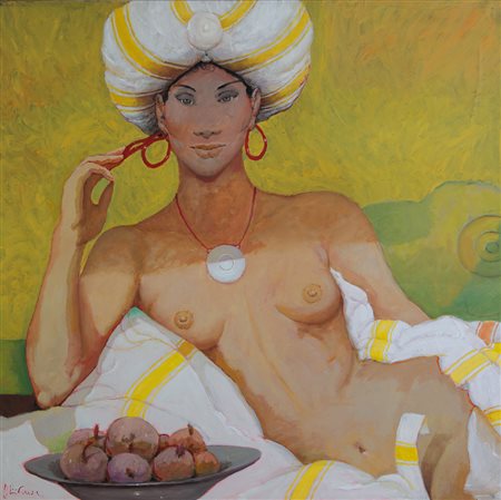 CIVITARESE GOFFREDO Chieti 30/01/1938Nudo, 2000olio su tela cm. 80x80, firma...