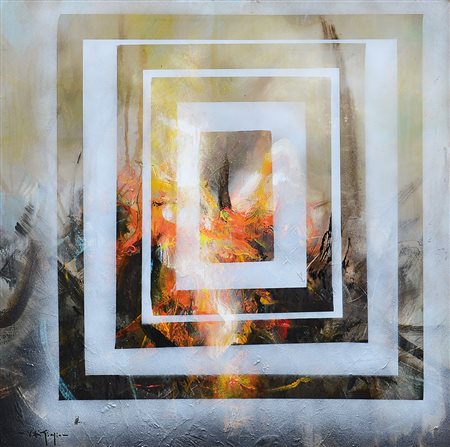 DI GIORGIO VINCENZO Capurso (Ba) 1945Fugaolio e tecnica mista su tela cm....