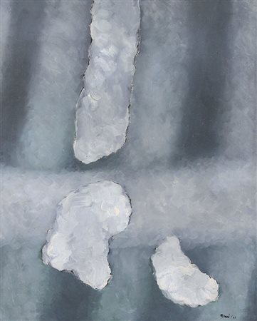 PICENNI FERNANDO Bergamo 1929Caduta, 1963olio su tela cm. 100x80, firma e...