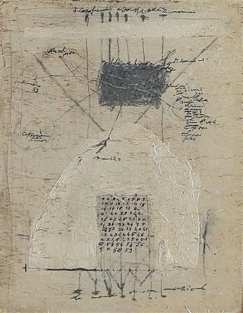 MUSSIO MAGDALO Pisa 1925 - 2006Senza titolo, 1984tecnica mista e collage su...