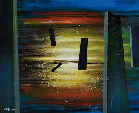 DI GIORGIO VINCENZO Capurso (Ba) 1945Jupiterolio e tecnica mista su tela cm....