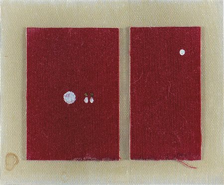 LI YUAN-CHIA 1929 - 1994Composizioneolio e collage su cartone telato cm....