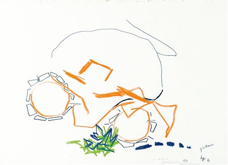 BIGGI GASTONE Roma 12/02/1925Giuliano, 1984pastello su carta cm. 34x48,...