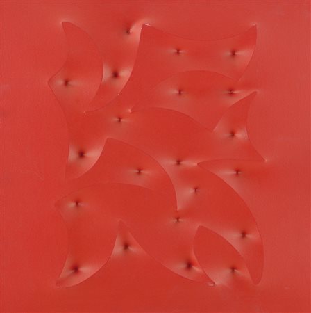 AMADIO GIUSEPPE Todi 19/05/1944Nataloacrilico su tela estroflessa cm. 50x50,...