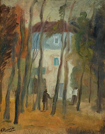 D'ACCARDI GIANRODOLFO Palermo 1906 - Milano 01/09/1993Case nel boscoolio su...