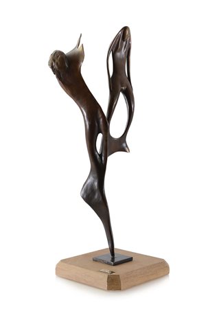 GHIDINI ACHILLE 1940Chi ha paura dell'amore, 2000scultura in bronzo con base...
