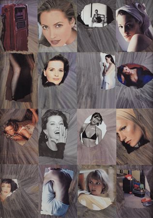 MALIPIERO Brescia 1934Il viaggio, 1977collage su carta cm. 100x70, firma,...