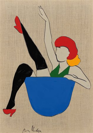 LODOLA MARCO Dorno (Pv) 04/04/1955Pin-Uptecnica mista, smalto e collage su...