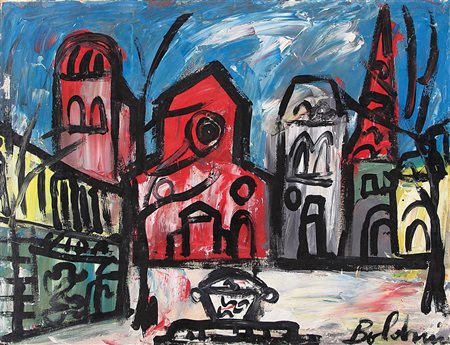 BOLDRINI GUSTAVO Venezia 1925 - Salsomaggiore 1987Paesaggio a Venezia,...