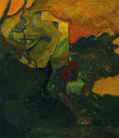 TOGO Milano 1937Metamorfosi, 1979olio su tela cm. 70x60, firma in basso a...