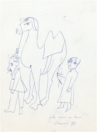 MANFREDI ALBERTO Reggio Emilia 1930Studio, 1991penna su carta cm. 26x19,...