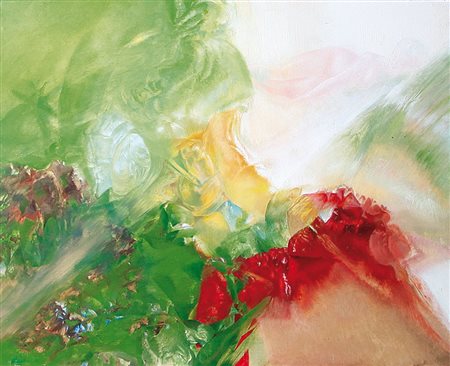 GILARDI SILVANO (ABACUC) Torino 1933Niente, 1974olio su tavola 40x50, firma...