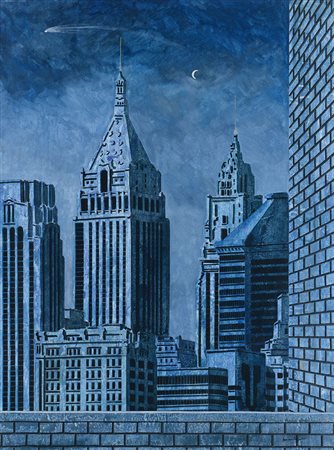 CAPUTO TONINO Lecce 14/05/1933La cometa a Manhattanacrilici su tela cm....