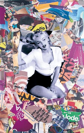 MARTINI ALESSANDRO (Como) 1983Marilyn, 2013decollage informale su tela cm....