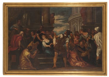 CARLO CALIARI (attr.). Painting "THE JUDGMENT OF SOLOMON"