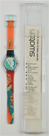 SWATCH TROPICAL FIESTA, 1990 mod. PAPAYA SWING, cod. LN113 anno 1990 Completo...