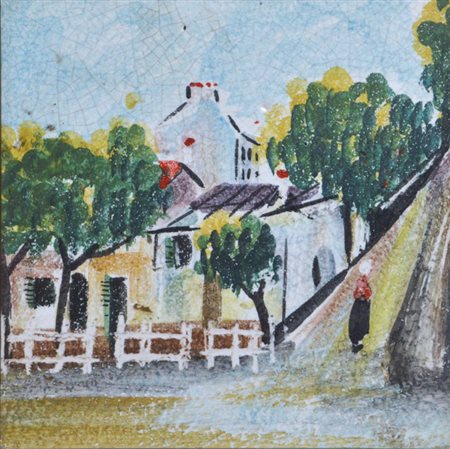 Orfeo Tamburi SENZA TITOLO, 1966 Ceramica, cm. 20x20. Certificato di...