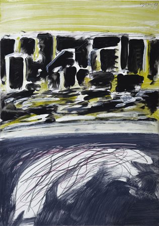 Tino Vaglieri CITTA’ E SOTTOSUOLO, 1983 Tecnica mista su cartoncino, cm....