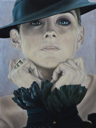 Riccardo La Monica VANITY, 2014 Olio su tela, cm. 40x30. Autentica...