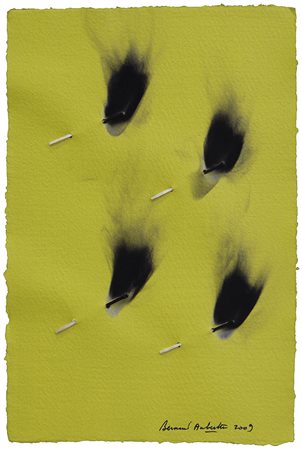 Bernard Aubertin PAPIER BRULE’, 2009 Cartoncino bruciato, cm. 50x36....