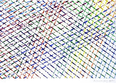 Piero Dorazio SENZA TITOLO,1988 Acquatinta a più lastre, cm. 50x70. Esemplare...