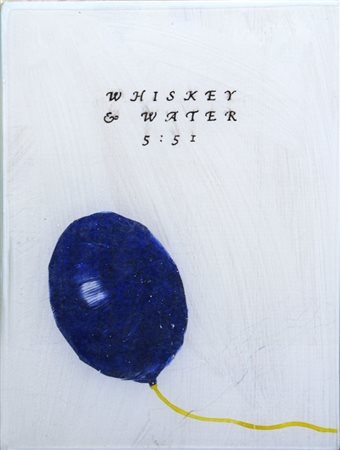 Luca Coser WHISKEY & WATER, 2007 Tecnica mista e resine, cm.28x21. Autentica...