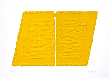 Pino Pinelli PITTURA GIALLO 2006, 2006 Serigrafia materica, cm. 65x80....