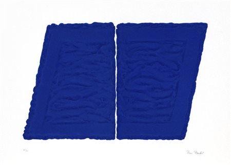 Pino Pinelli PITTURA BLU 2006, 2006 Serigrafia materica, cm. 65x80....
