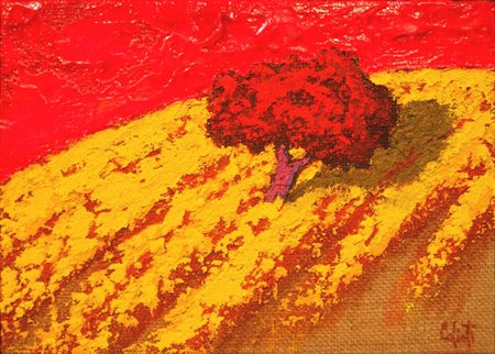 Stefano Calisti …..SOLO CON TE….., 2013 Tecnica mista su tela, cm 25x35....