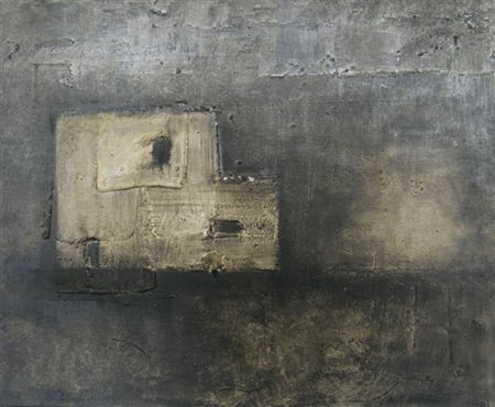 Barbara Mori PAISAJE N°47 Tecnica mista su tela, cm. 38,5x46. Autentica su...