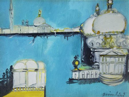 Remo Brindisi SENZA TITOLO Olio su tela, cm. 30x40. Autentica dell’Artista su...