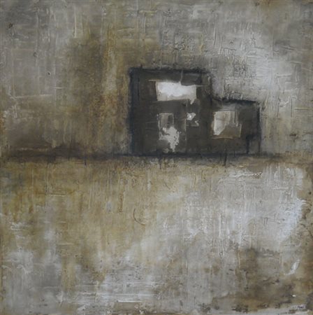 Barbara Mori PAISAJE N°56 Tecnica mista su tela, cm. 70x70. Autentica su foto...