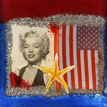 Omar Ronda MARILYN FROZEN, 2005 Inclusione su resina, cm.70x70. Autentica su...