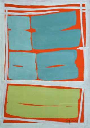 Antonio Corpora SENZA TITOLO Tempera su cartone, cm. 68,2x48,2. Autentica...