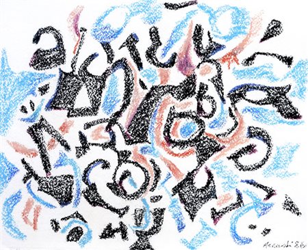 Carla Accardi SENZA TITOLO, 1986 Pastelli a olio su cartoncino, cm. 28,5x38....