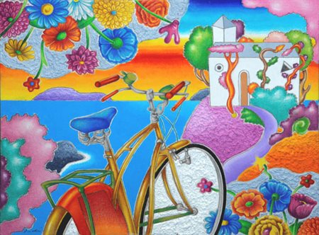 Luca Alinari SENZA TITOLO Olio su tela, cm. 30x40. Autentica su foto...