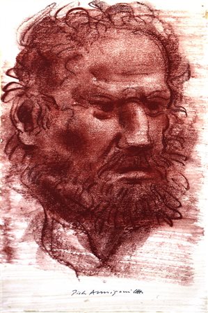 Pietro Annigoni SENZA TITOLO, anni ’80 Sanguigna su carta, cm. 30x20....