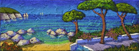 Stefano Calisti …MENTRE TI PENSO….POI IL BLU….., 2013 Tecnica mista su tela,...