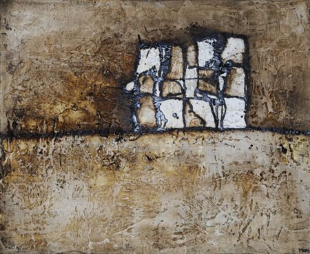 Barbara Mori PAISAJE N°52 Tecnica mista su tela, cm. 50x62. Autentica su foto...