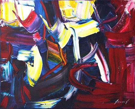 Pierluigi de Lutti SENZA TITOLO Olio su tela, cm. 80x100. Autentica...