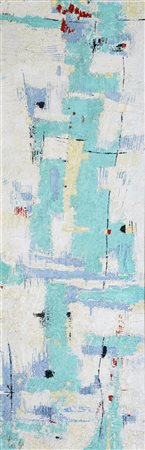 Wladimiro Tulli SENZA TITOLO, 1960 Olio su cartone, cm. 74x24. Opera firmata...