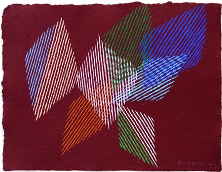 Piero Dorazio SENZA TITOLO, 2001 Tempera su cartoncino a mano, cm....