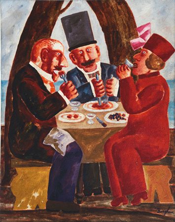 Franz Borghese SENZA TITOLO Olio su tela, cm. 50x40. Opera regolarmente...